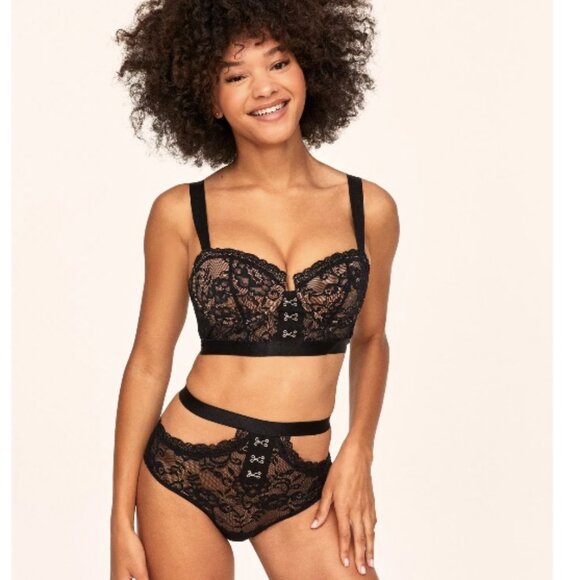 Adore Me Other - bra panty set Lacy Racy Bustier Balconette Adore Me Lovely Lingerie! New w/Tags